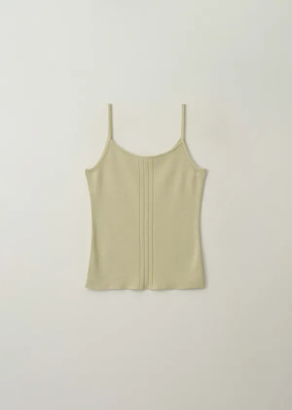 NATURAL SLEEVELESS KNIT (olive green)