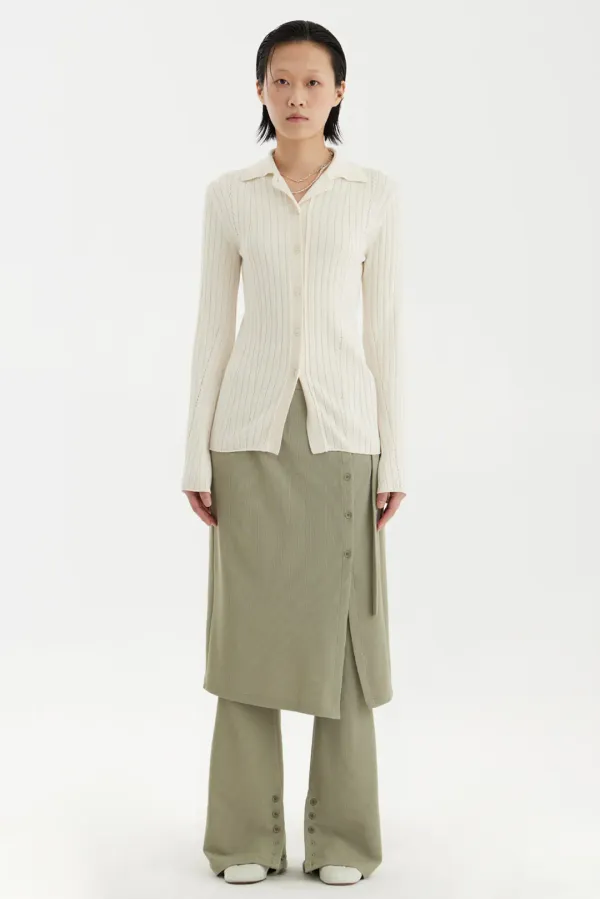 Long-Line Knit Shirt