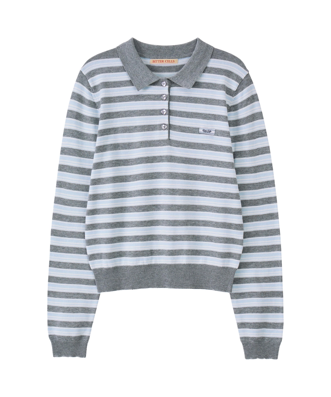 비터셀즈 Lolly Stripe Collar Knit-Charcoal 상품 이미지 1