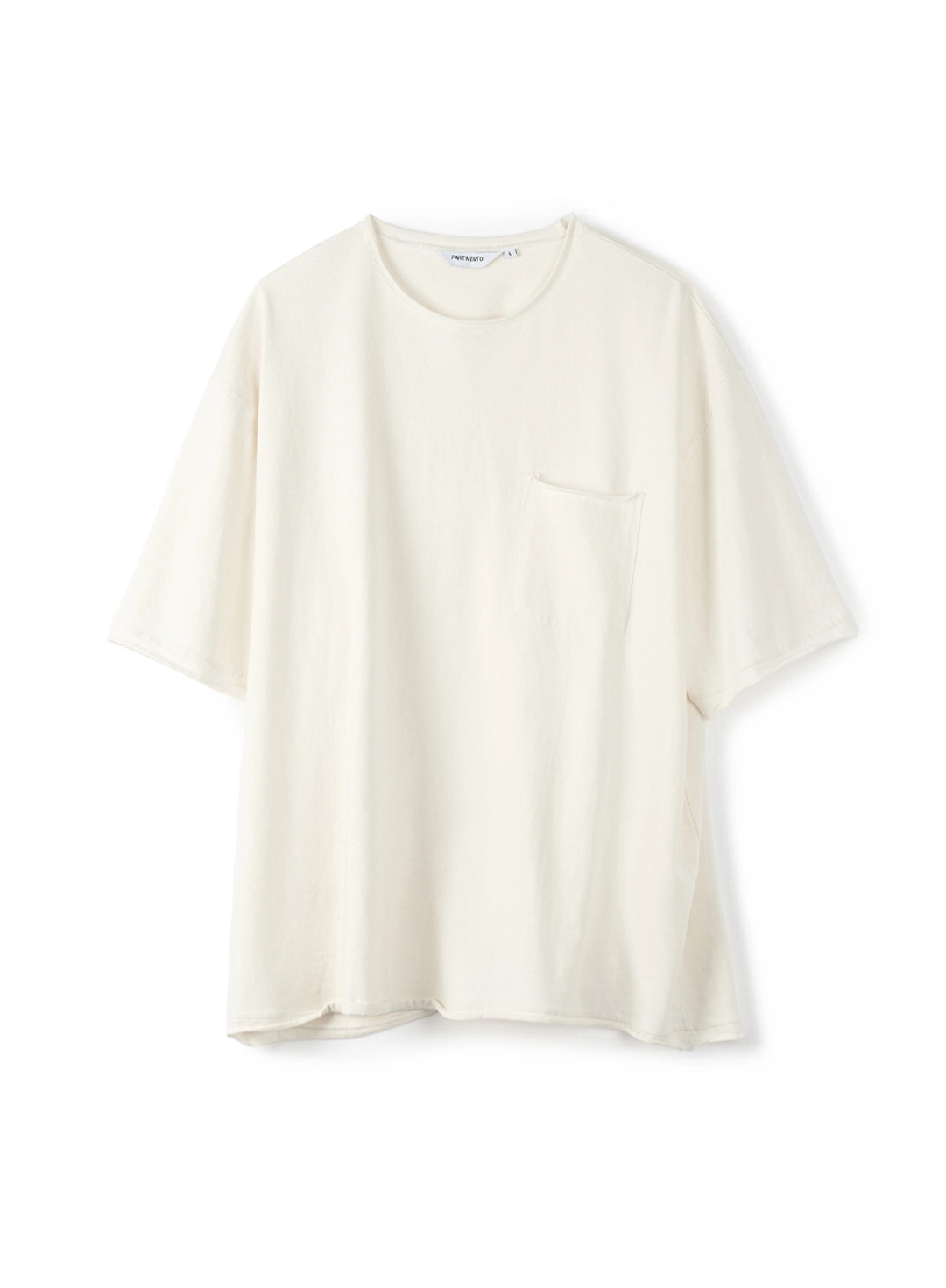 파르티멘토 Raw Edge Pocket Tee_Off White 상품 이미지 1