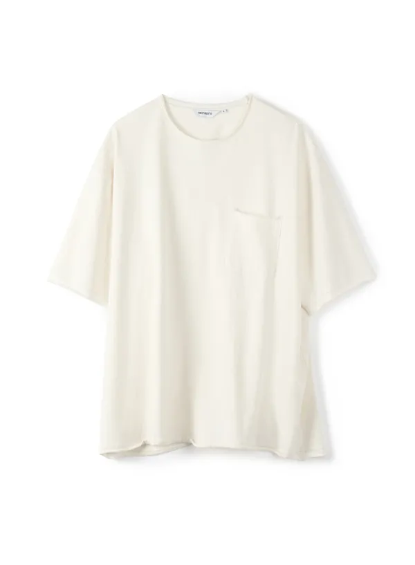 Raw Edge Pocket Tee_Off White