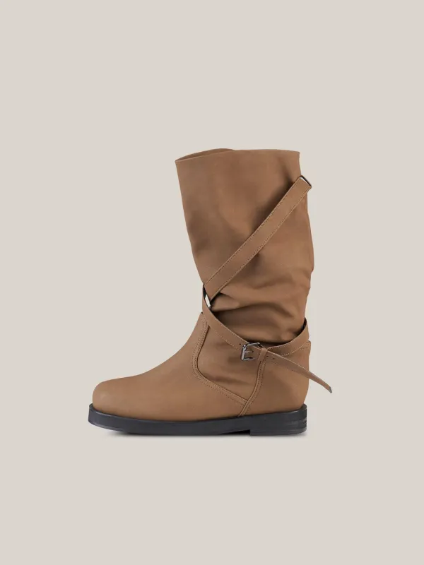 CROSS BELT BOOTS[ NUBUCK BROWN ]