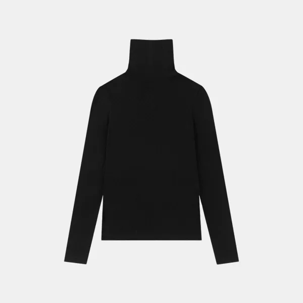 SITP5238 울 블렌드 베이직 터틀넥 탑_Black