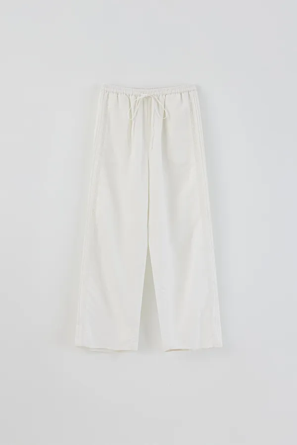 (1st re-stock) T/T Banding lace long pants (white)