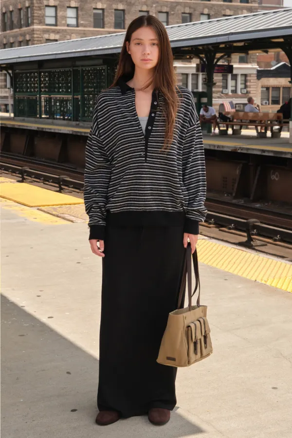 Jersey Ned Long Skirt - Black