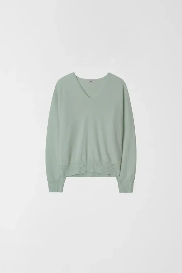CASH MERINO V-NECK KNIT_MINT_OE1C2MKN11MNT