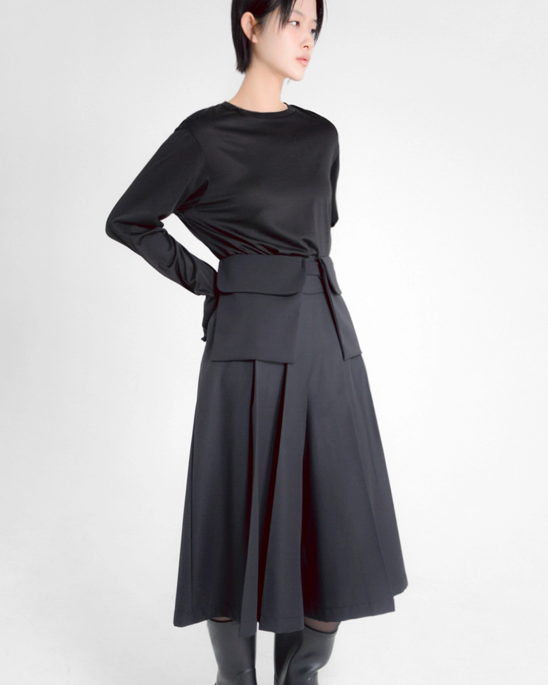 유노이아 gaucho pleats pants 상품 이미지 2