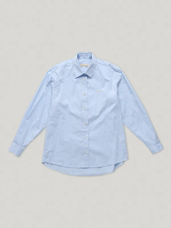 Aberdeen Italic Logo Striped Shirts Clear Blue (6th)
