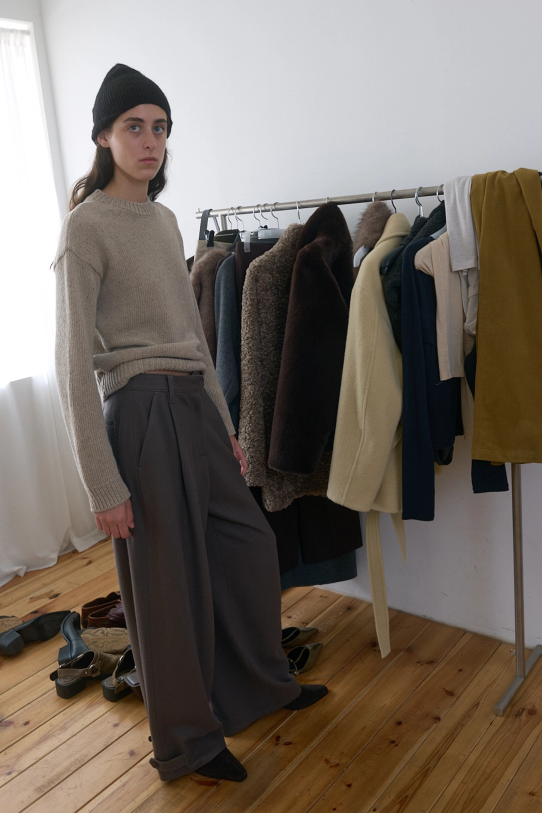 엔오르 NEP YARN CREW NECK PULLOVER - BEIGE 상품 이미지 2