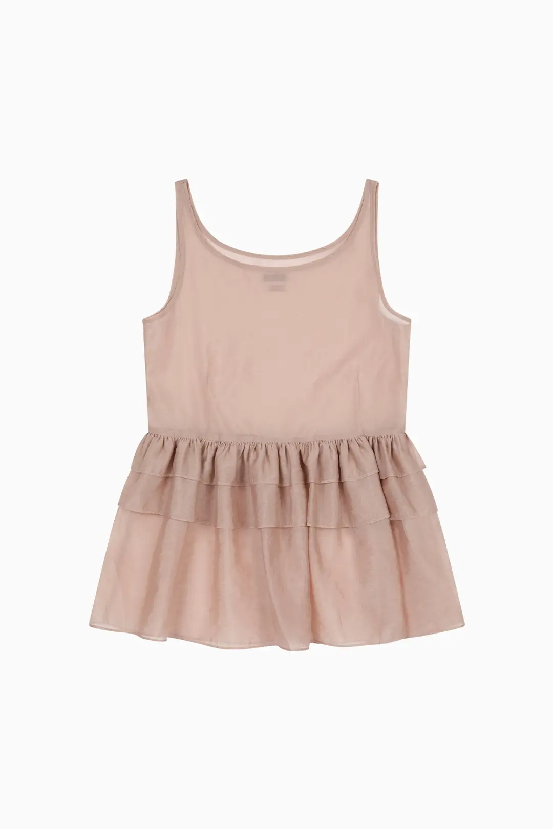 오헤시오 SHEER LAYERED MINI DRESS, PEACH 상품 이미지 3