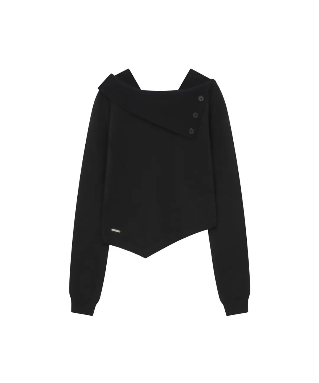 미세키서울 Oblique line button knit BLACK 상품 이미지 3