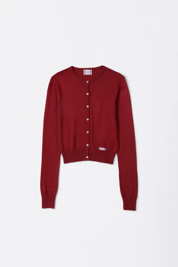 My Go To Cardigan Heather Red