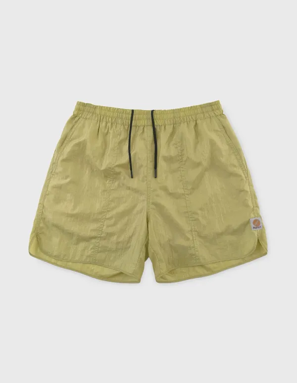 NYLON WASHER PACKABLE SHORTS / Gold