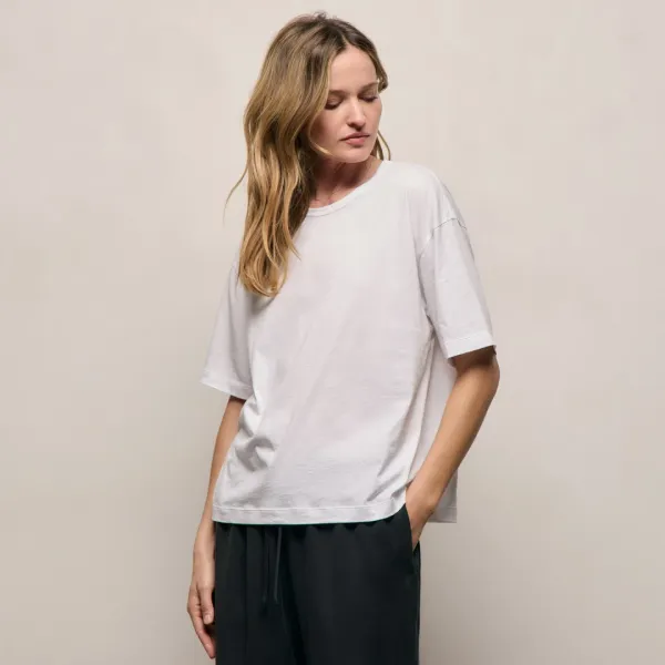 Lightweight Luxe Jersey Tee - White