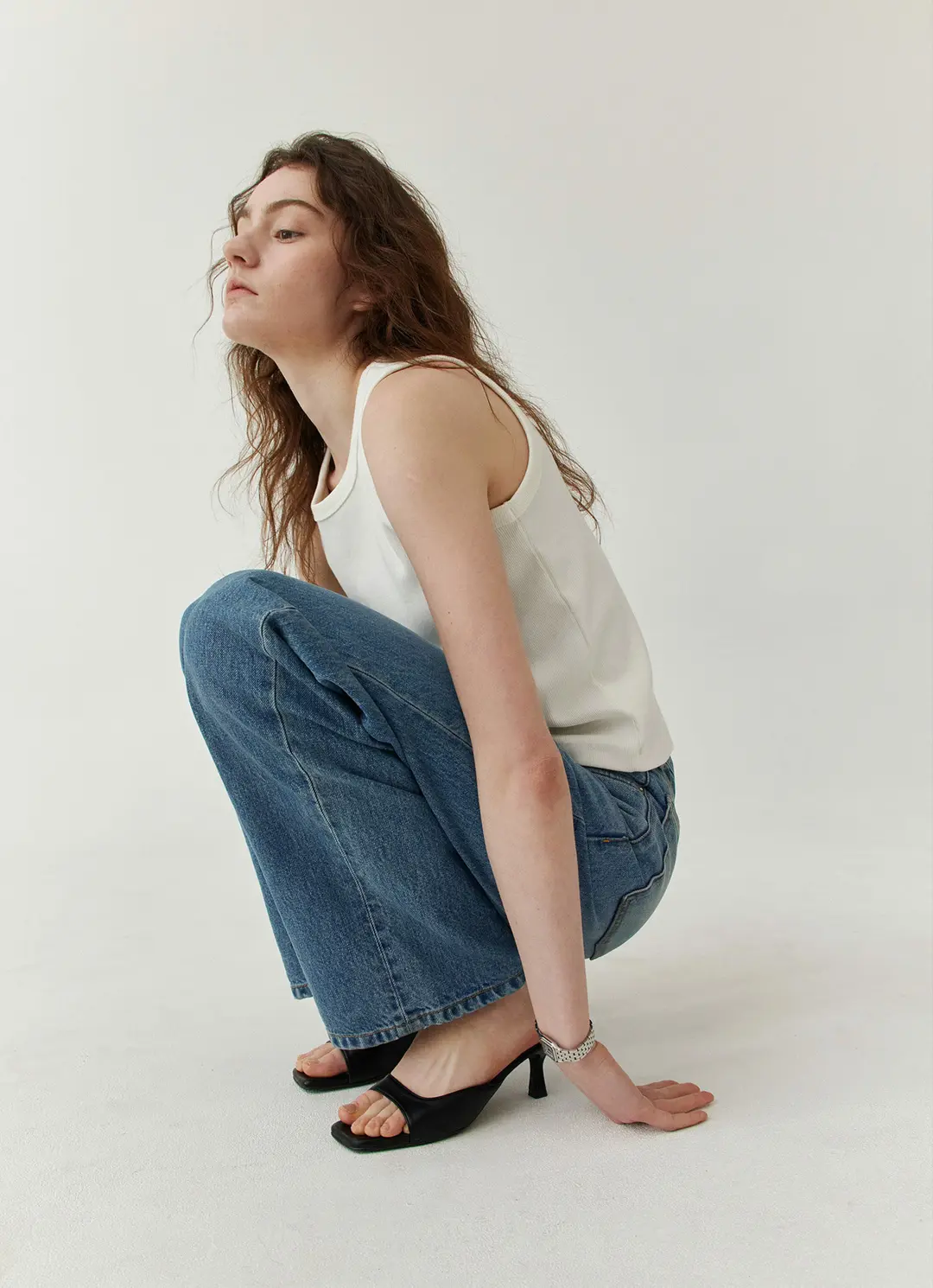 스텝어라운드 Kintra straight washing denim_BLUE 상품 이미지 2