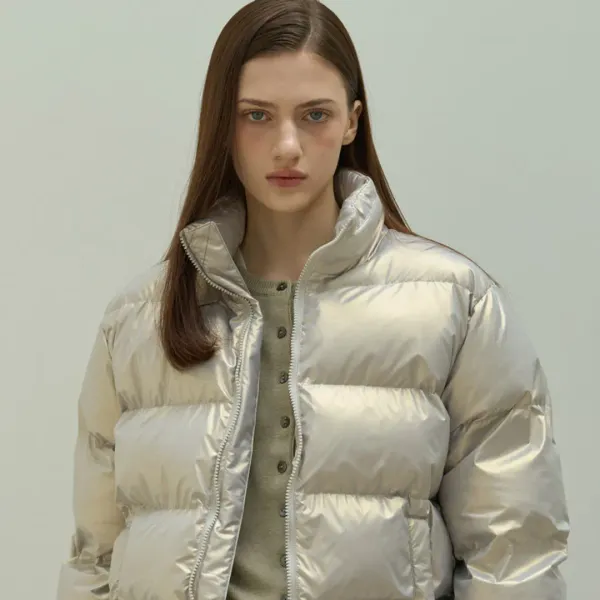 Glossy Aurora Puffer Short Padding_2Color