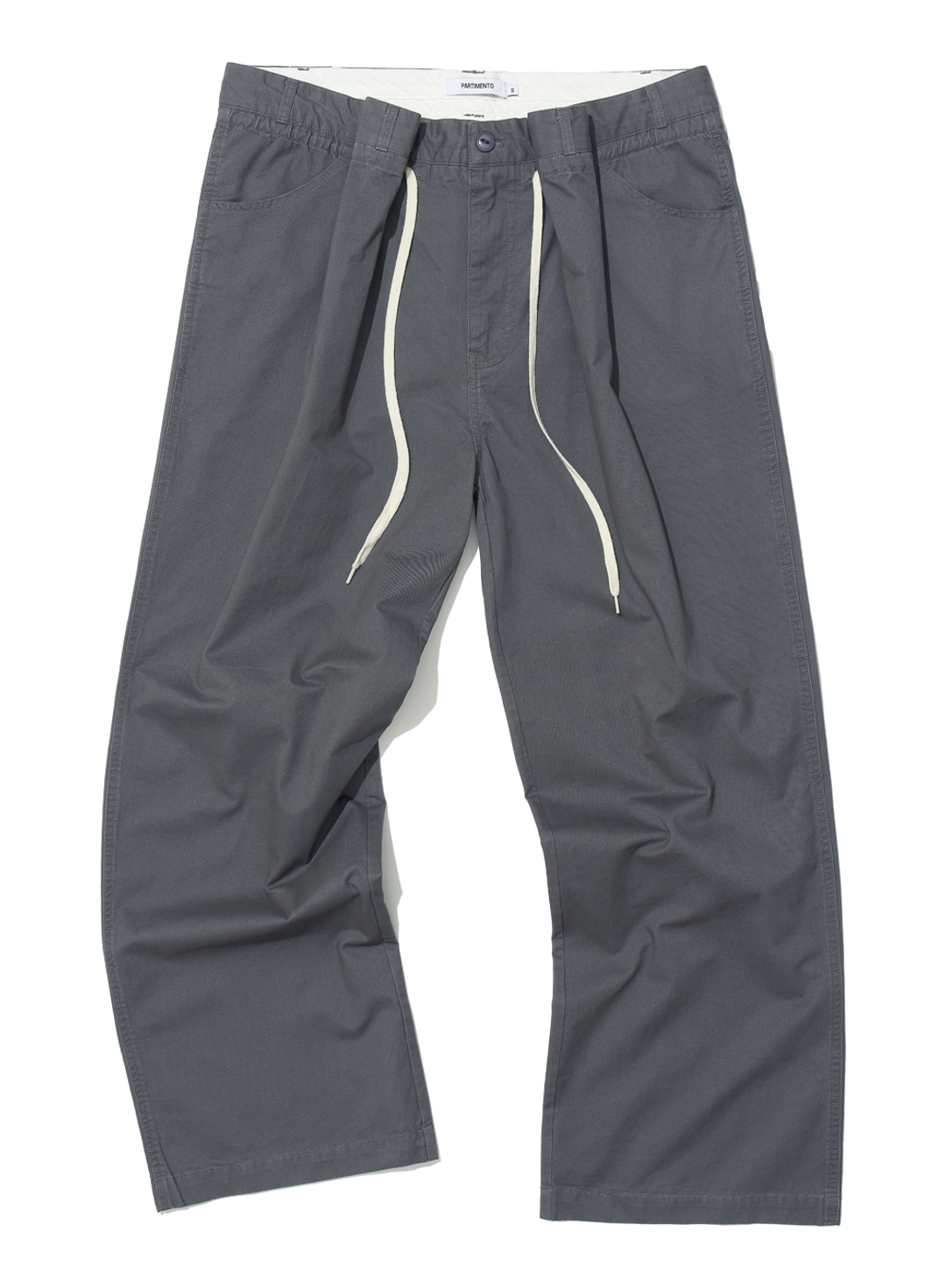 파르티멘토 [WOMEN] WASHED DRAWSTRING CHINO PANTS_BLUE GREY 상품 이미지 1