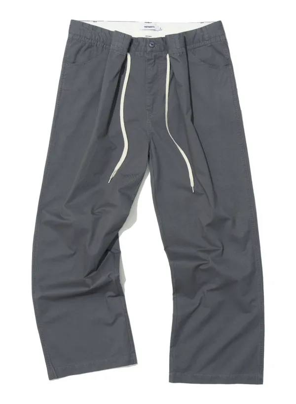 [WOMEN] WASHED DRAWSTRING CHINO PANTS_BLUE GREY