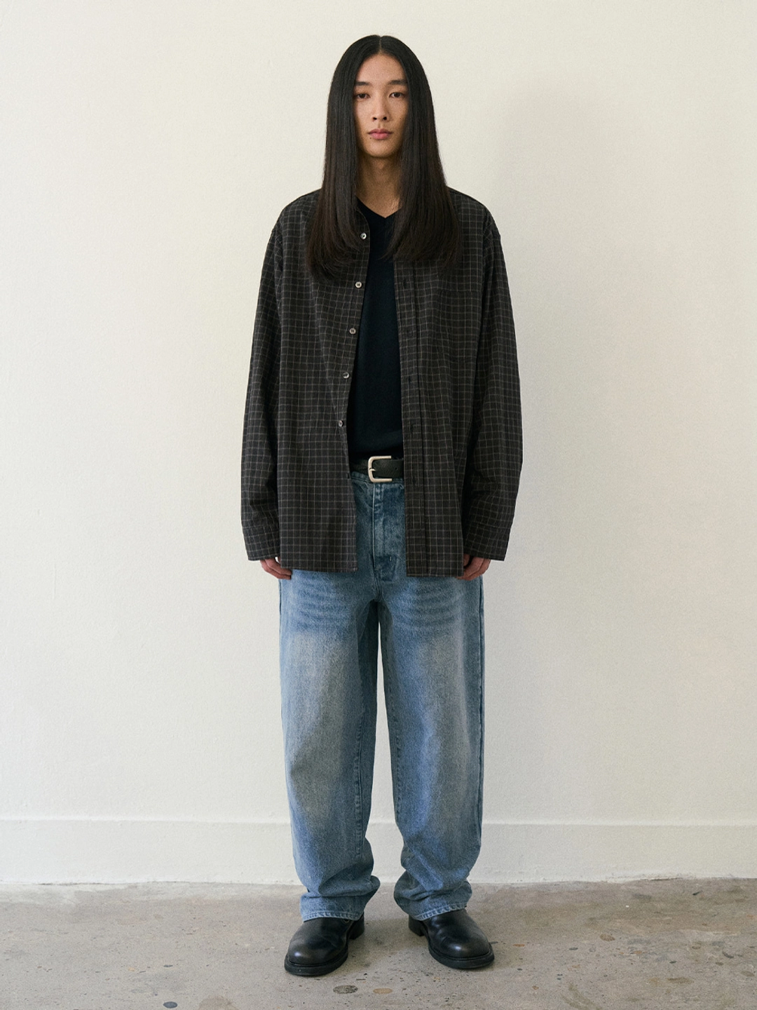 파르티멘토 Classic Tartan Check Shirts_Black 상품 이미지 2