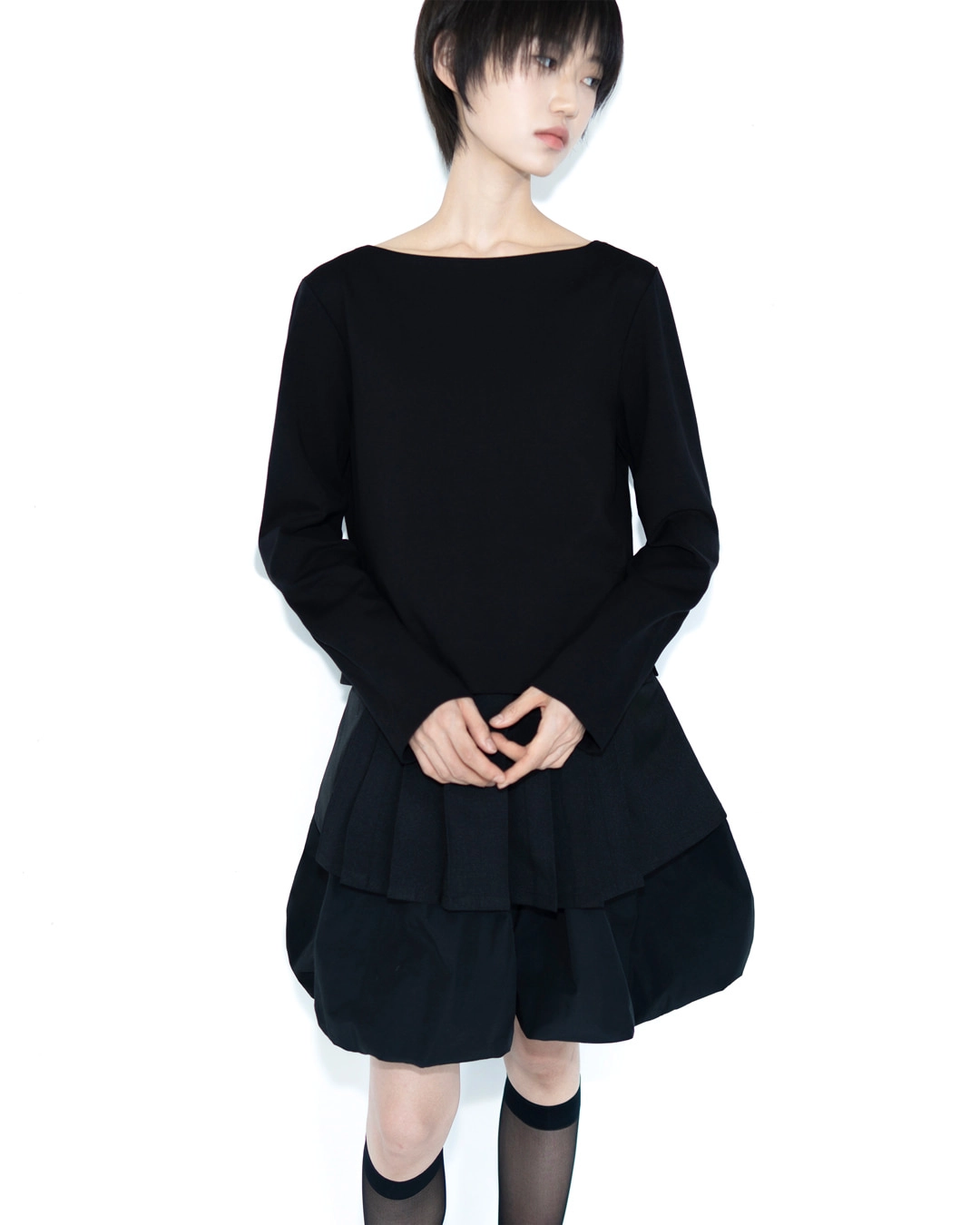 유노이아 boat neck t shirt 상품 이미지 2