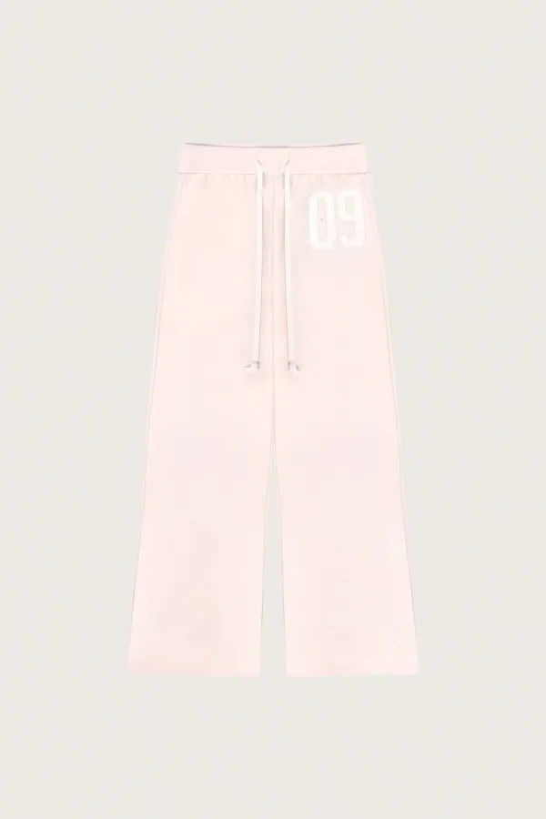 09 Numbering straight pants, Pink