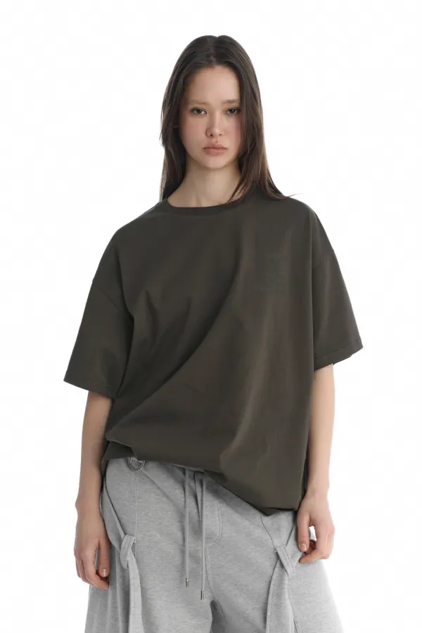 Oversized Graphic T-Shirts [ Brown ]
