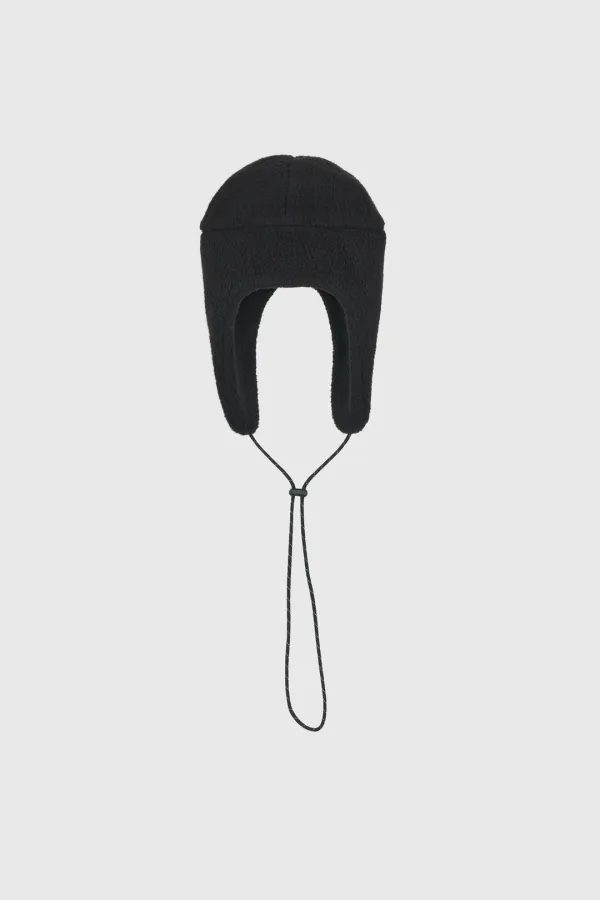 Pipi Fleece Earflap Hat (Black)