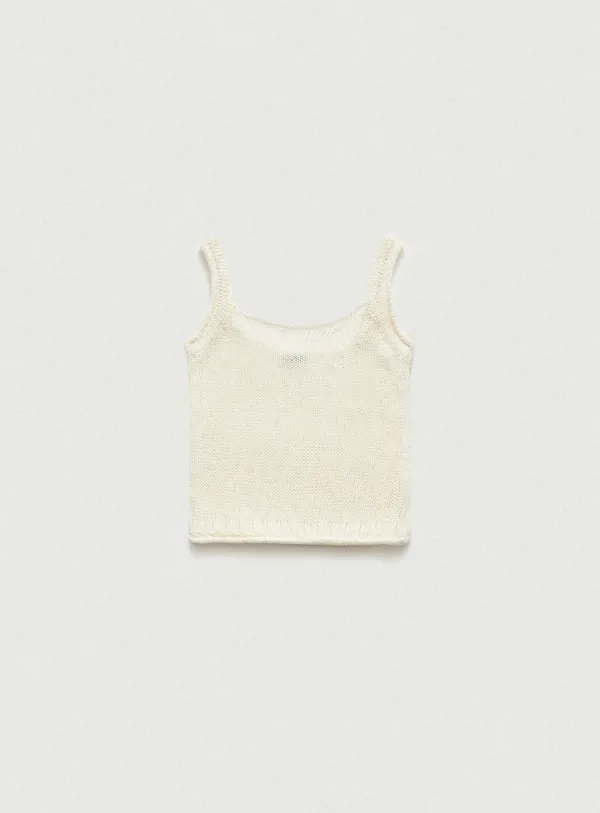 [Last Offer] Howell Loose Knit Sleeveless Top_Ivory