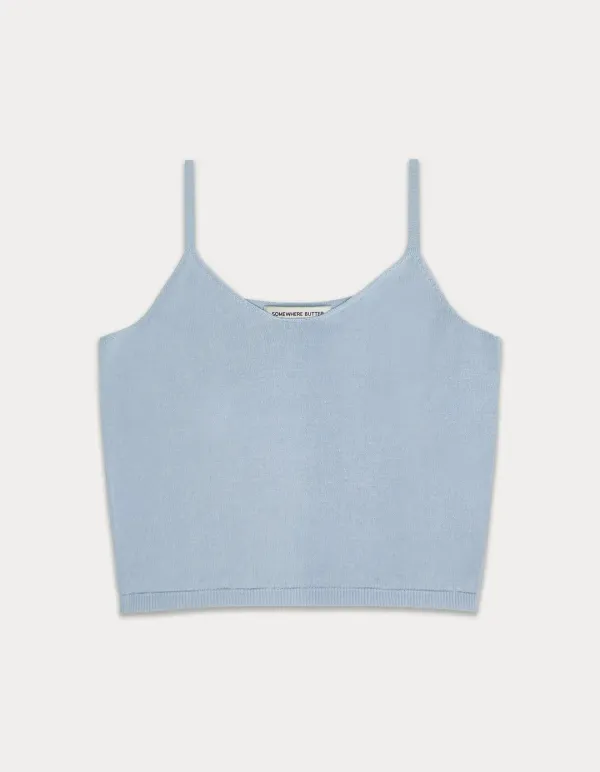 Essential knit sleeveless - light blue
