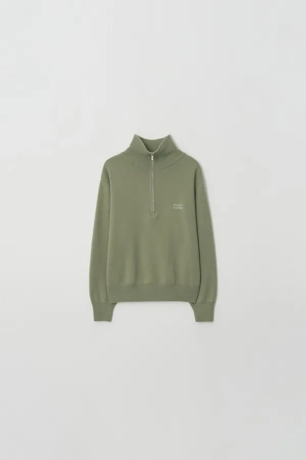 Half-Zip Up Sweater (green)