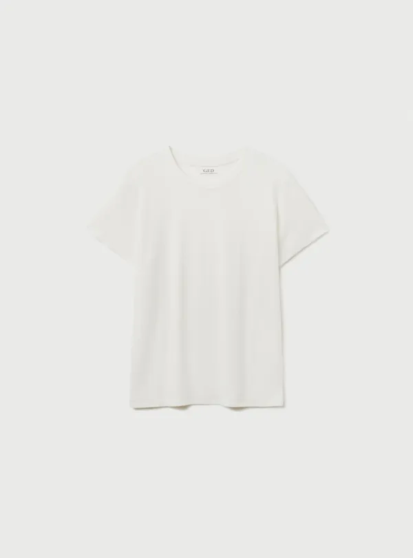 [3RD] WOOL SOFT ROUND NECK TEE - MELANGE GRAY, BLACK, BROWN