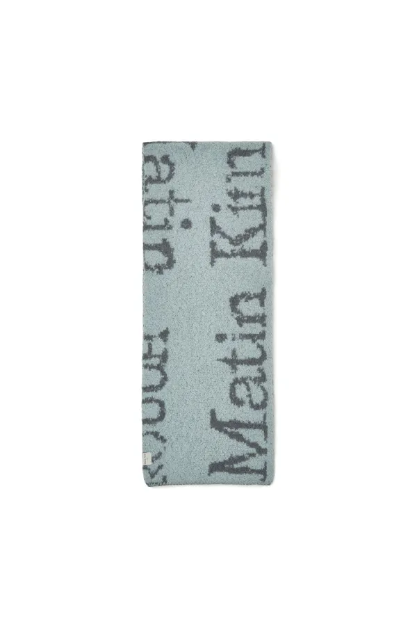 CRACKED LOGO MUFFLER IN LIGHT BLUE