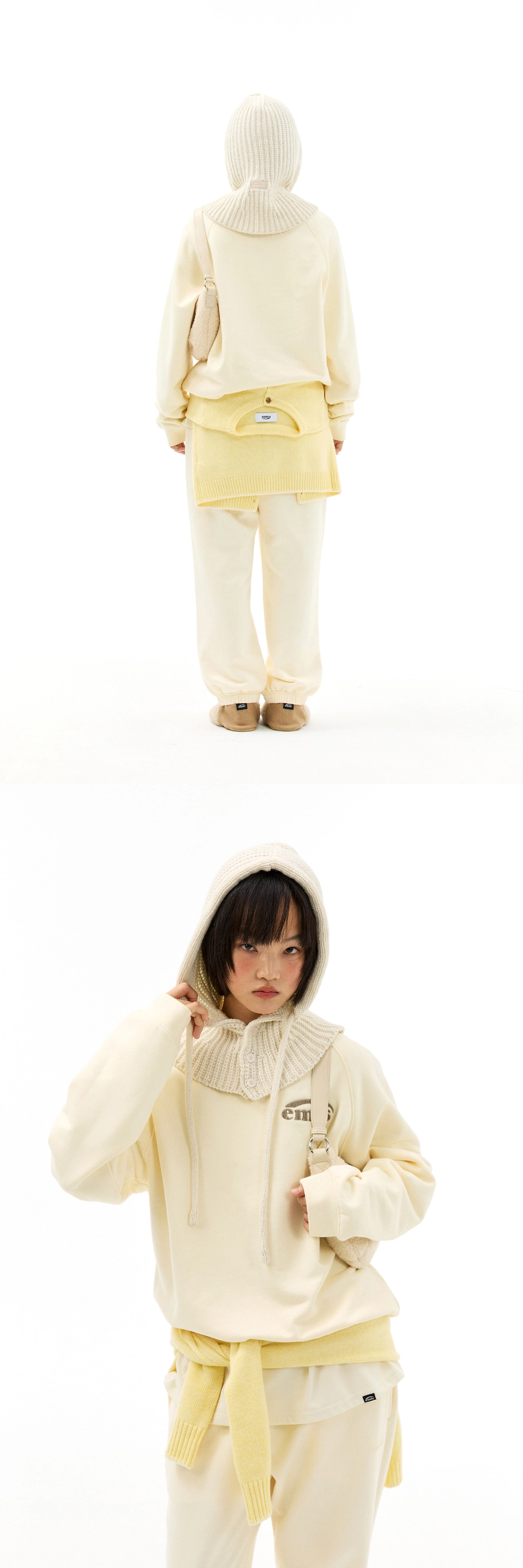 이미스 BOUCLE LOGO RAGLAN SWEATSHIRT-CREAM 상품 이미지 3