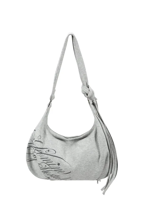 7/24 예약배송 letter fringe bag (melange gray)