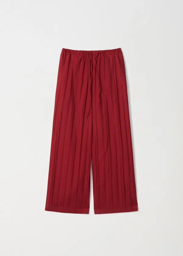 [2nd] Striped Banding Pants_Red