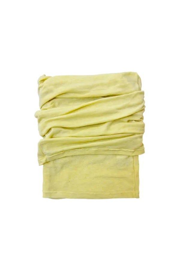 FOLDOVER OFF-SHOULDER TOP (LEMON)