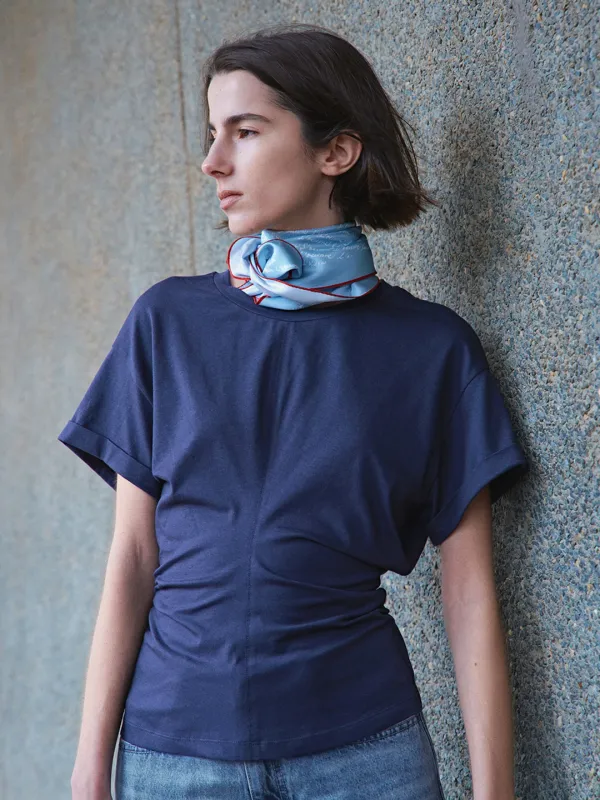 Draped Short-Sleeve T-Shirt SW6ME756_2color