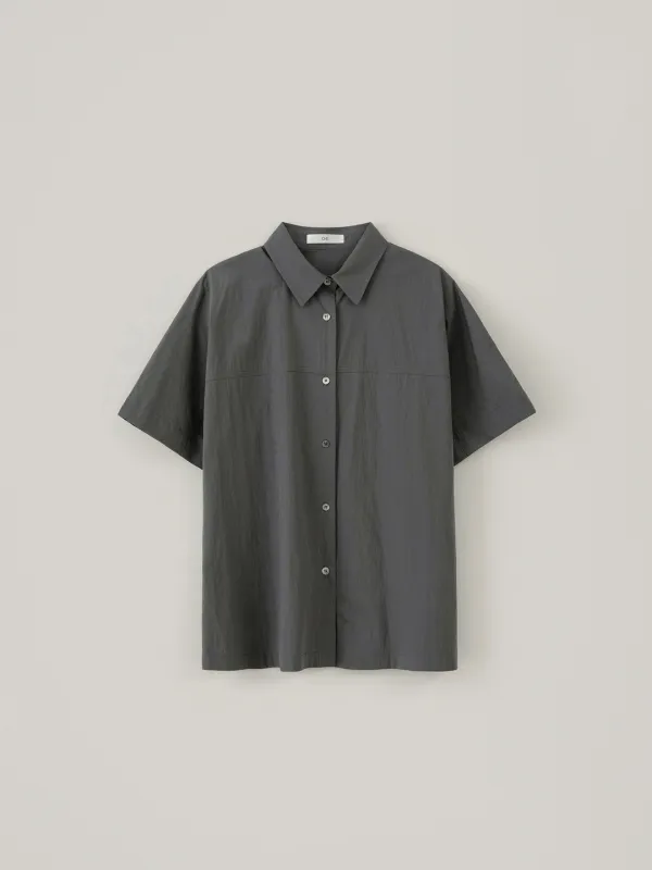 Line Half Shirt - Charcoal