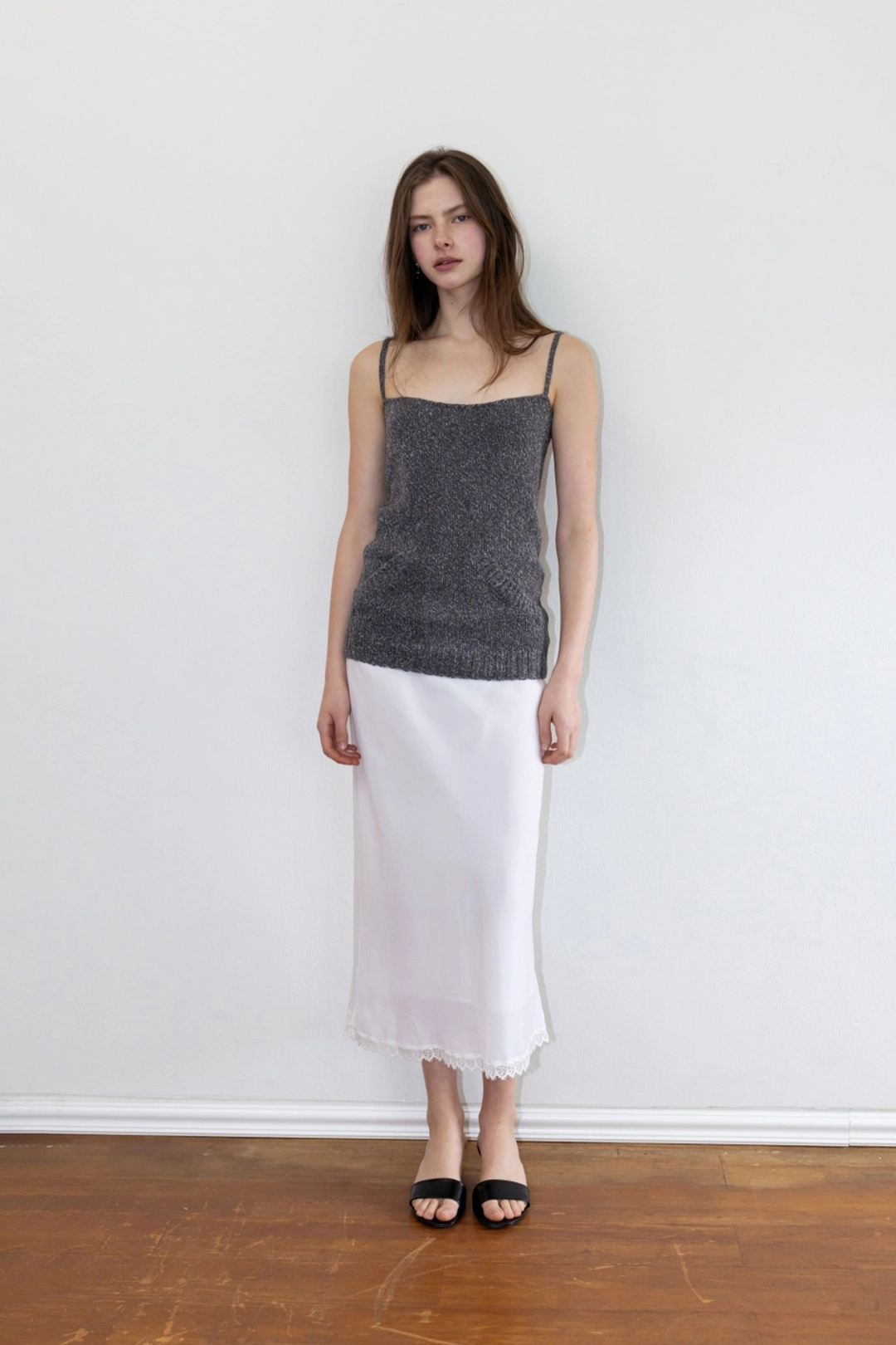 더릴 [3rd] Sway Lace Midi Skirt_Ivory 상품 이미지 1