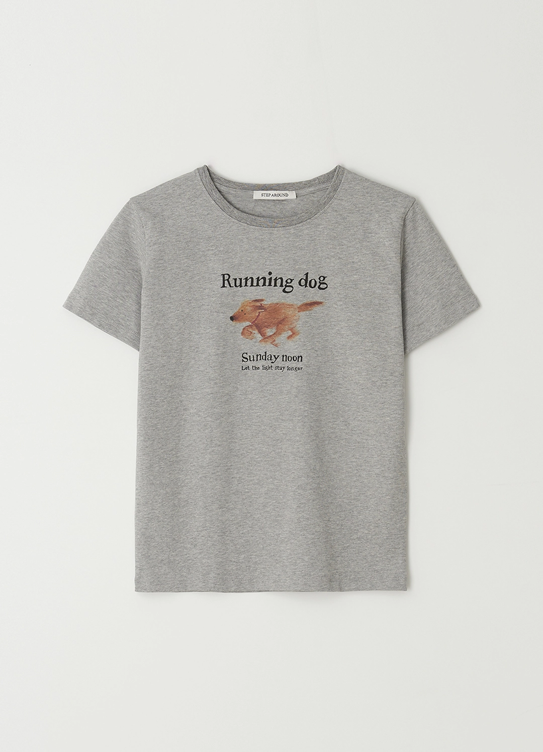 스텝어라운드 Running dog print T-shirts_GREY 상품 이미지 3