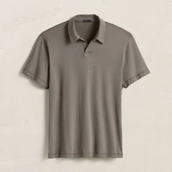 Brushed Lotus Polo - Granite