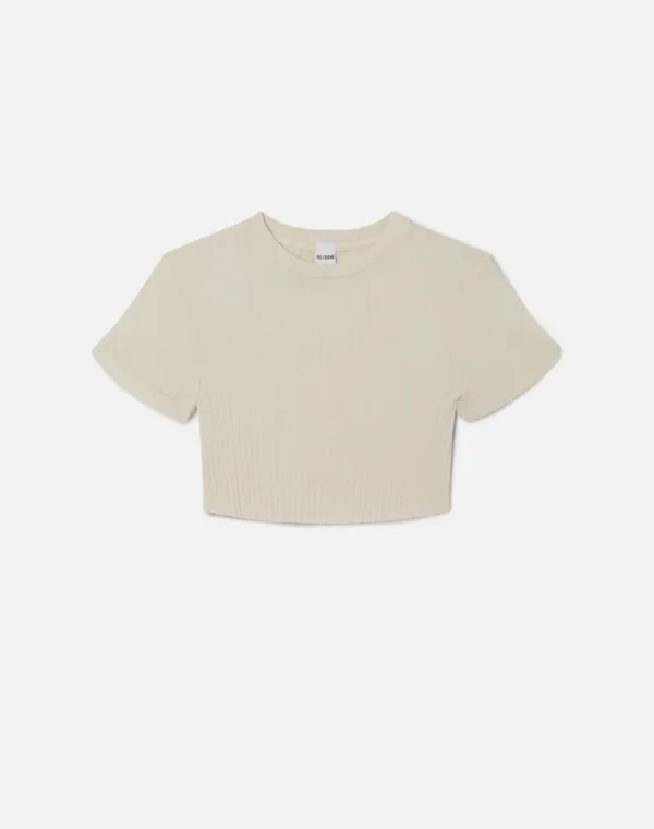 Cropped 60s Slim Tee - Vintage White