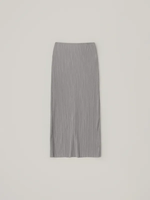 [7.30 예약 배송] Pleats Maxi Skirt - Light Gray - CHE-SEOUL