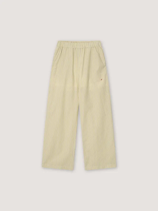 Easy Cotton Pants - Lemon (Stripe)