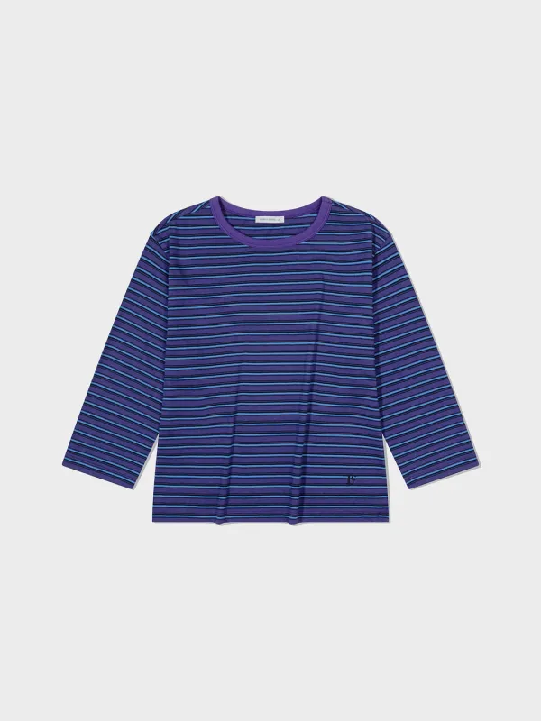 Lc Striped 3/4 T-Shirt_Purple