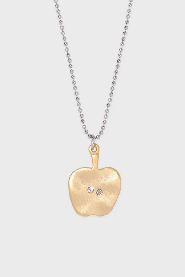 Mini Apple Necklace Set (Silver Gold)