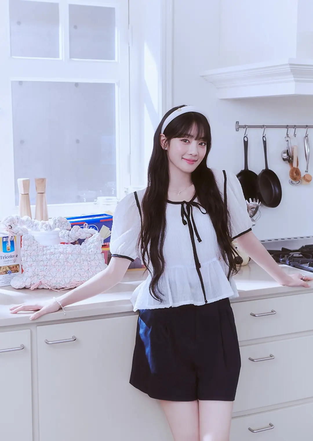 아노에틱 ANC WAVE RIBBON PUFF BLOUSE_IVORY 상품 이미지 1