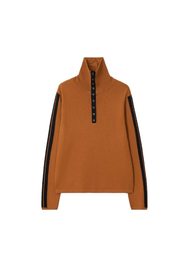 High neck knit top - Orange (10/16부터 순차배송)