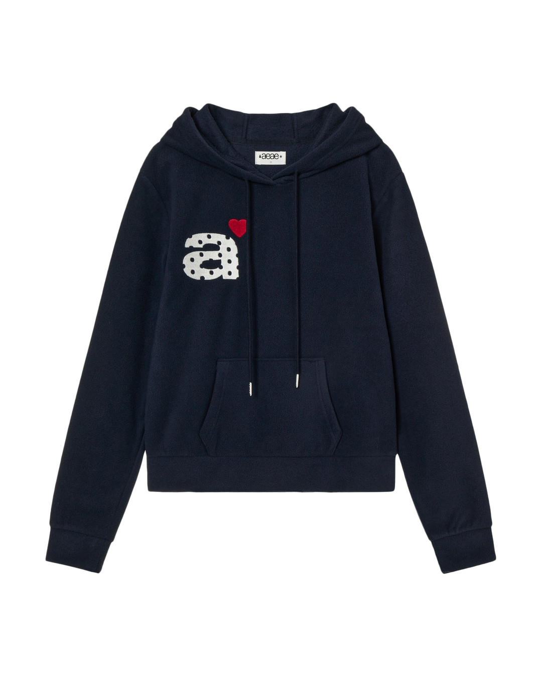 에이이에이이 DOT SMALL LETTER FLEECE HOODIE [NAVY] 상품 이미지 3