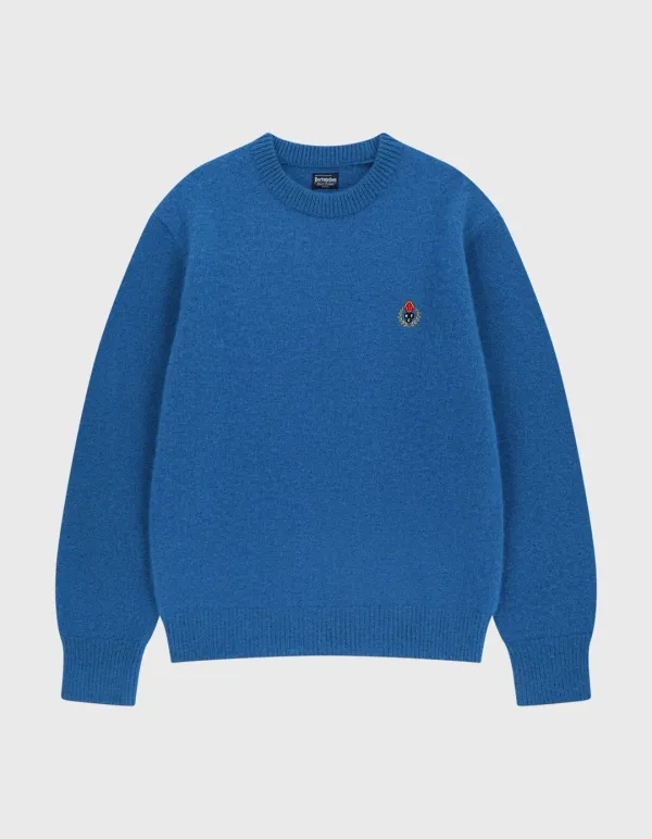 CREST SHAGGY DOG CREWNECK / Blue